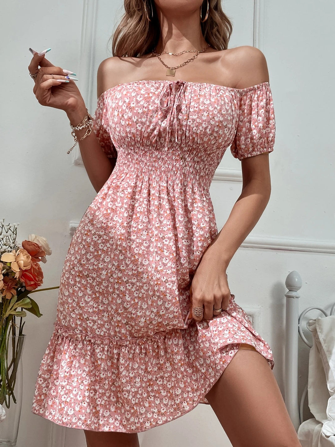 Maravella Off-Shoulder Dress