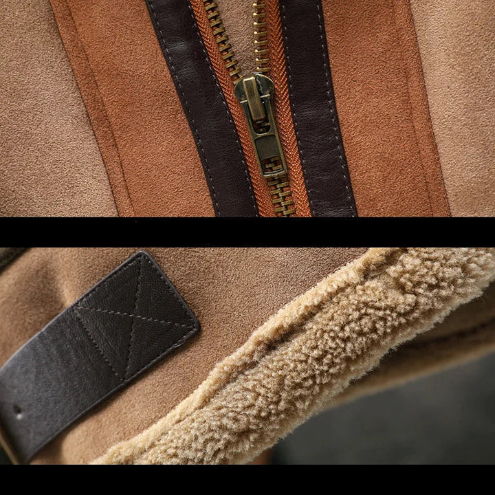 Maverick Suede Aviator Coat