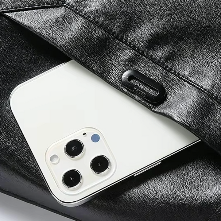 Alderon Leather Bomber Jacket