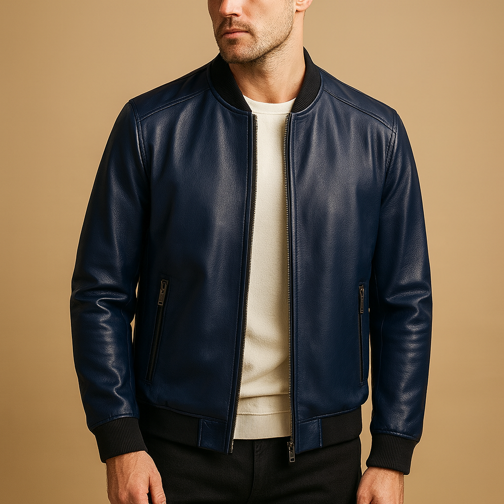 Maven Storm Leather Bomber