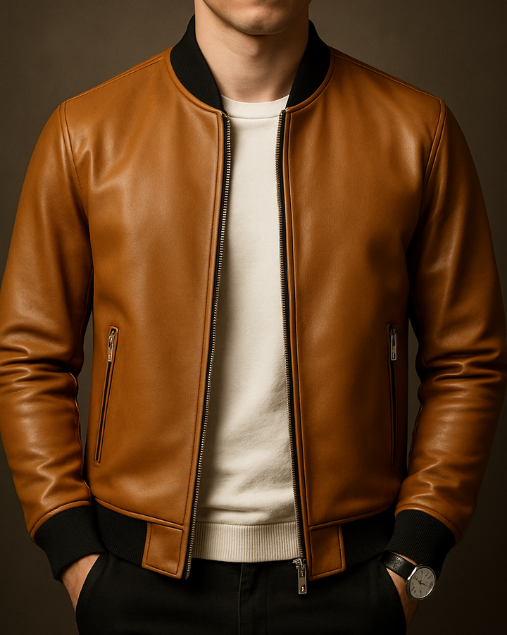 Maven Storm Leather Bomber