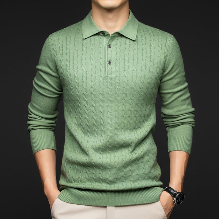 Brookside Cable-Knit Polo