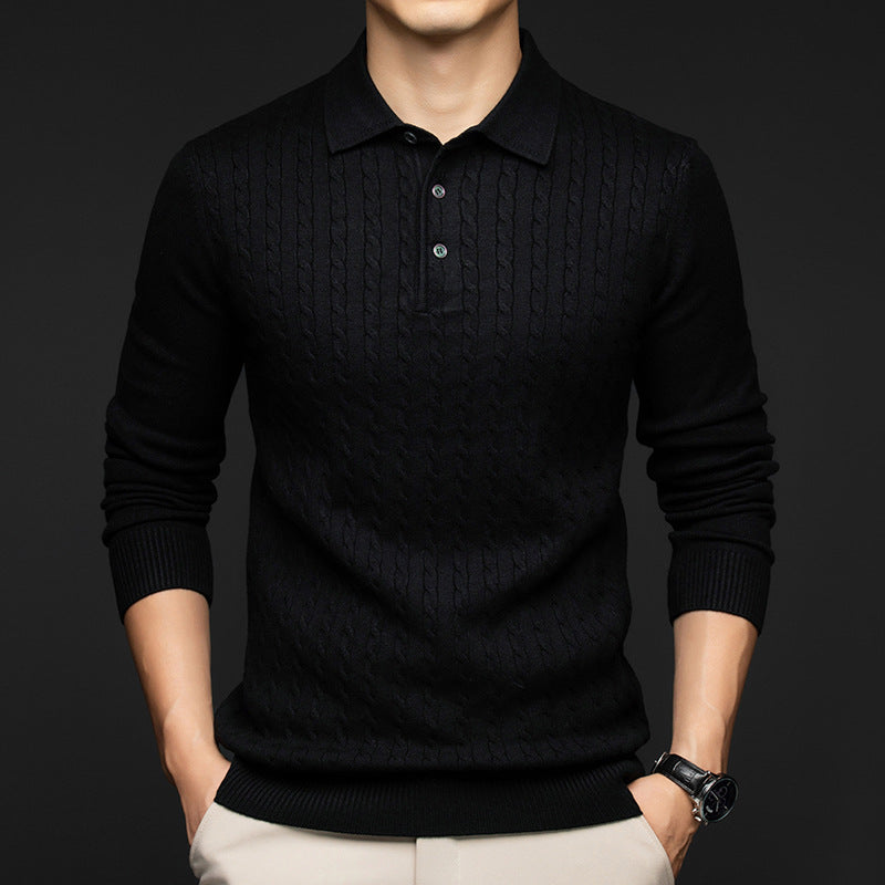 Brookside Cable-Knit Polo