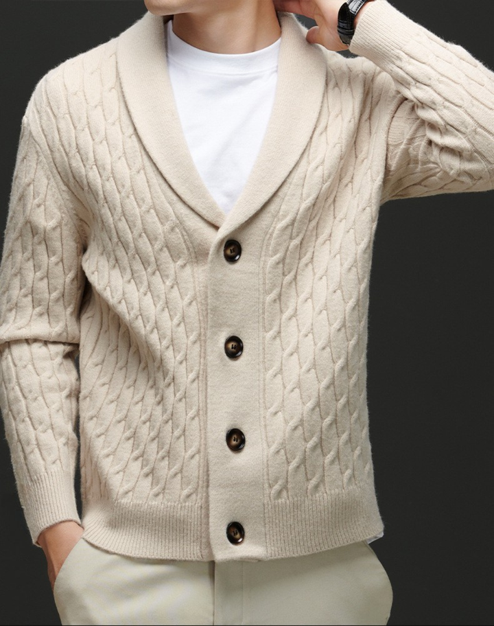 Carvano Cable Knit Cardigan